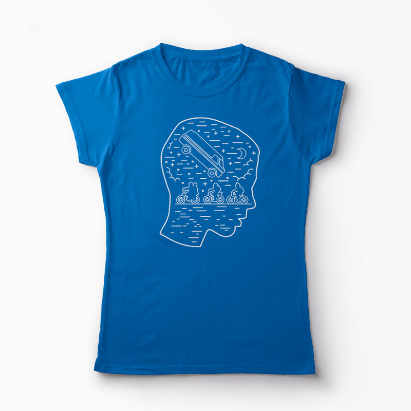 Tricou Stranger Things Team Eleven - Femei-Albastru Regal